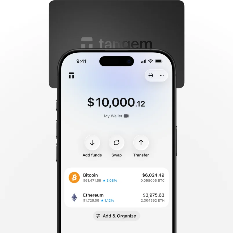 One app for all your crypto. Hardware protection on demand.