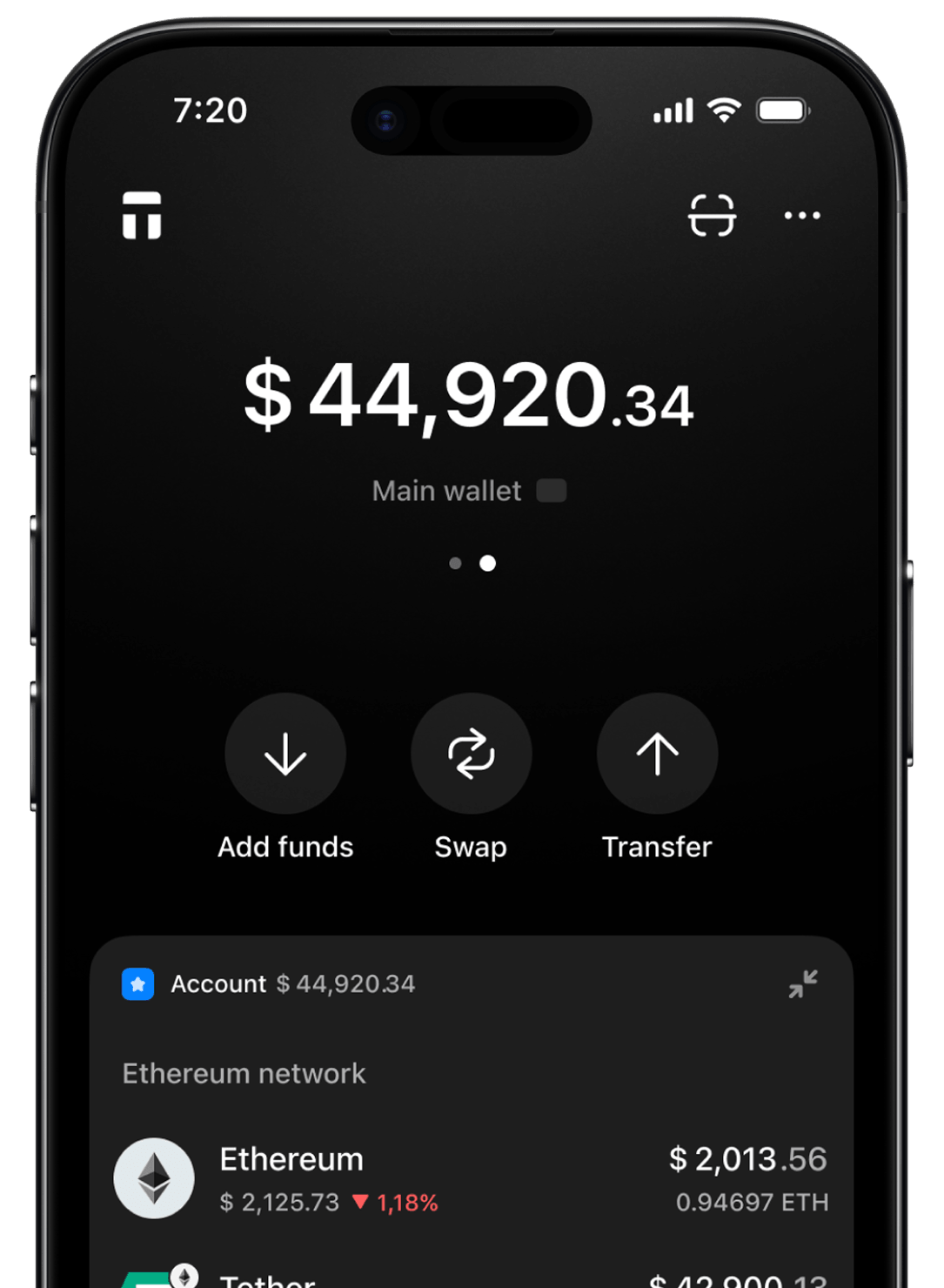 Tangem app screen